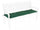 Coussin Poly180 Vert Foncé pour Banc 3 Places en Tissu pour Extérieur