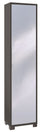 Armoire 1 porte avec miroir 43x190x29 cm Titane