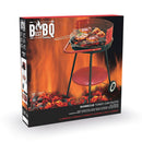 Barbecue a Carbone Carbonella Rotondo Ø51x84,5 cm con Vassoio in Acciaio al Carbonio Rosso      