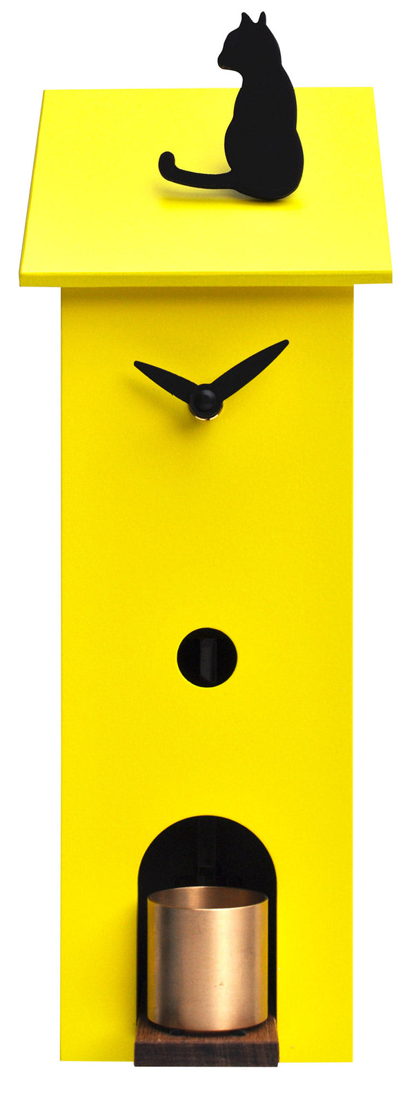 Pirondini Italia Solitaire Jaune Soufre Horloge Murale 13x37x11cm sconto