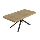 Tavolo Allungabile 200-304x90x77 cm Niket Quercia Natura Gambe Antracite