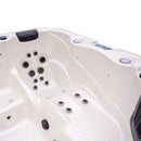 Vasca Idromassaggio Monoblocco Calypso per 5 Persone 200x200x82 cm in Acrilico US Color Legno      