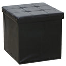 Pouf Contenitore 38x38x38 cm in Similpelle Bauer Storage Nero