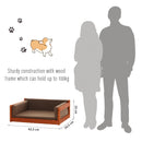 Divanetto per Cani e Gatti 62,5x54,5x23 cm in Legno con Cuscini  Oklahoma