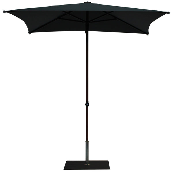 Ombrellone da Giardino 2x2 m Palo Ø38 mm in Alluminio Effetto Legno Tessuto Poliestere Trend Wood Antracite sconto