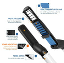 Piastra Spazzola 2 in 1 per Barba e Capelli