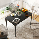 Tavolo Allungabile 4-6 Posti 120-160x70x75 cm Piano in MDF con Protezione Angoli Nero   