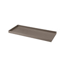 Sottovaso Rettangolare per Vaso a Cassettone Schio Tera Cassa Cappuccino 60x24,5 cm in Plastica Tortora 