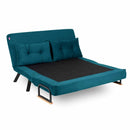 Divano letto matrimoniale pieghevole Sando verde petrolio