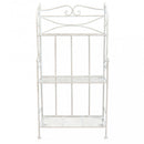 Portapiante Claude 3 Piani Bianco Antico 61x32x117 h cm in Acciaio Bianco