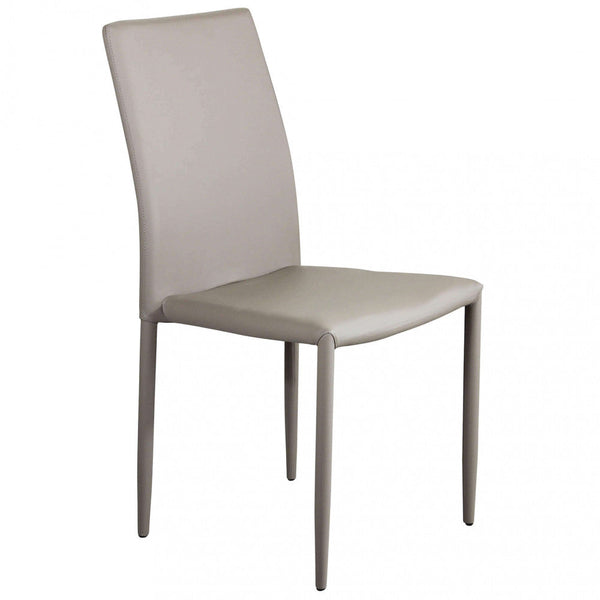 Chaise Cammie 41x50x91 h cm en simili cuir gris tourterelle prezzo