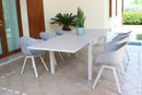 Tavolo Allungabile Hawaii 135/270x90x75 h cm in Alluminio Tortora