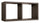 Etagère rectangulaire 2 compartiments muraux 70x30x23,7 cm en bois de fibre de chêne foncé Morgana Maxi