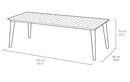 Tavolo da Giardino 235x98x74 cm in Resina Keter Lima 240 Bianco