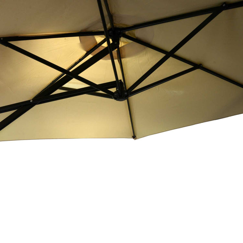 Ombrellone da Giardino Decentrato Ø3xh2,44 m in Acciaio Halloc Antracite