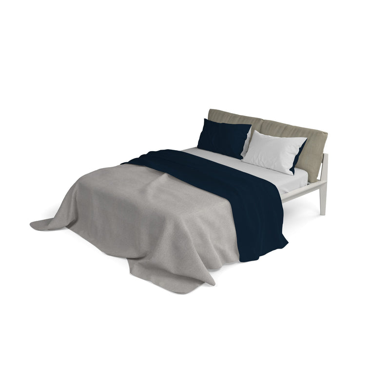 Set Lenzuola Sopra Sotto e Federe Doubleface Blu Scuro\/Grigio Chiaro