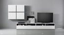 Parete Attrezzata Mobili Salotto con 4 Mobili Sospesi 2 Mobili Tv 335x41x176cm TFT  Boost Bianco