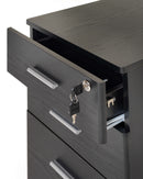 Cassettiera da Ufficio 3 Cassetti Chest Nera