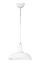 Lampada a Sospensione da Interno  E27 in Metallo Bianco