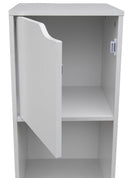 Libreria 2 Ripiani 2 Ante 30x29x120 cm in Legno Bianco