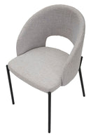 Set 2 Sedie Helsinki 51x80x53 cm in Tessuto Grigio/Nero