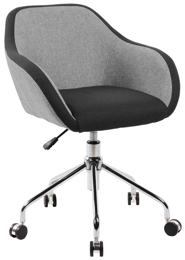 sconto Chaise de bureau en tissu Tosini Columbus Grey