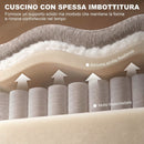 Poltrona Alzapersona Reclinabile 97x97x104 cm Riscaldata e Massaggiante 8 Punti con 2 Telecomandi in Ciniglia Beige      