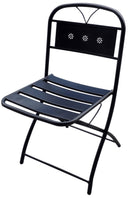 Set 2 Sedie Pieghevoli da Giardino 38x38x83 cm in Ferro Battuto Grigio