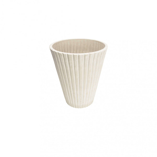 Vase moyen Iris Ø29x36 cm en fibre synthétique blanche acquista