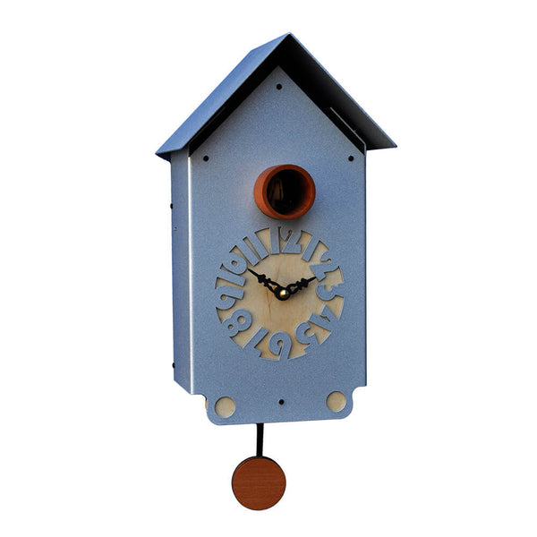 Horloge Coucou Murale 17X30X12Cm Pirondini Italia Maison Aluminium Argenté acquista