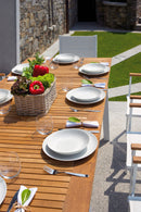 Tavolo Rettangolare Allungabile da Giardino 210x90 cm Voghini Ajaccio Avorio