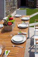 Tavolo Rettangolare Allungabile da Giardino 210x90 cm Voghini Ajaccio Avorio