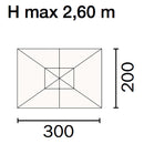 Ombrellone Palo Laterale da Giardino in Alluminio 3x2m con Manovella Vorghini Crank Antracite e Ecr