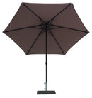 Ombrellone da Giardino Ø3 m Palo Ø38 mm in Alluminio Tessuto Dralon Acrilico Border Taupe