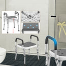 Sgabello da Doccia 6 Altezze Regolabili Sedia Bagno Antiscivolo Capacità 150 kg