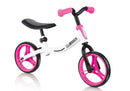 Bicicletta Pedagogica per Bambini 10" Senza Pedali Globber Go Bike Bianco e Rosa