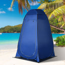 Tenda da Doccia Pop Up Impermeabile 126x124x189 cm con Porta a Cerniera Blu Scuro   