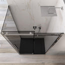 Box Doccia angolare 150x75 cm 1 anta Scorrevole in Cristallo Fumè 8mm H195 Bonussi elise Seconda Scelta
