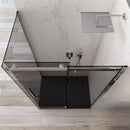 Box Doccia angolare 150x75 cm 1 anta Scorrevole in Cristallo Fumè 8mm H195 Bonussi elise Seconda Scelta