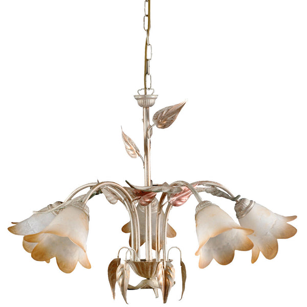 Lustre Giulia 5xE14 Verre blanc ombré vieilli Ambre E-Energy acquista