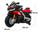Moto Elettrica per Bambini 24V con Licenza Aprilia RSV4 BIG Nera