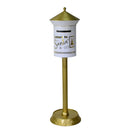 Cassetta posta di Babbo Natale Natalizia 32,5x16xh100 cm in Metallo oro