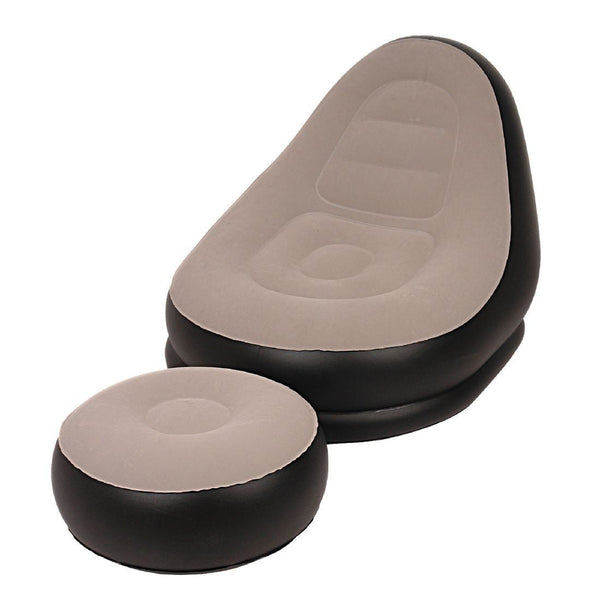 Fauteuil Gonflable Pouf Floqué 125x100x85cm Jilong Deluxe Lounge Beige et Marron online