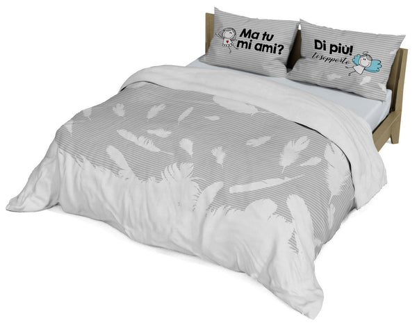 sconto Housse de couette double avec taie d'oreiller imprimée Shine 16