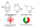 Poltrona Alzapersona Elettrica 2 Motori 82x108x84 cm Baila in Microfibra Dispositivo Medico 1 Giallo