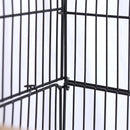 Gabbia Voliera per Uccelli Nera per Pappagalli Inseparabili con Tetto Apribile