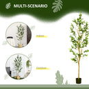 Pianta Artificiale Ulivo H180 cm con Vaso Verde