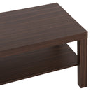 Tavolino Basso in Legno da Soggiorno Noce 90x45x40.5 cm 