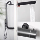 Doccia da Giardino in Acciaio Inox Installazione a 3 Punti a Parete Sined Cabras Nero 