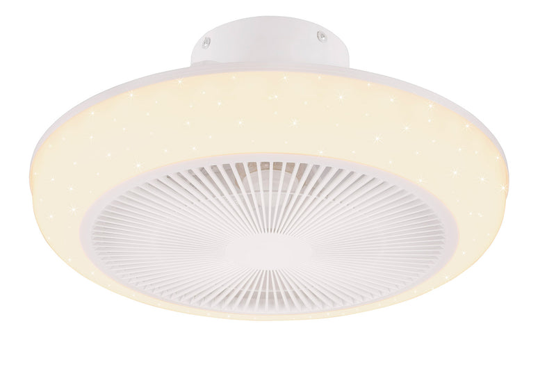 Plafoniera con Ventilatore da Interno a LED Ø46 cm Plastica Stella